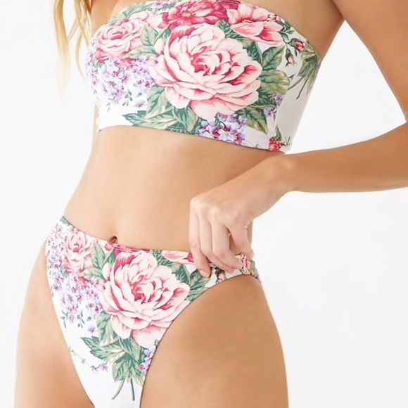 Floral High-Waisted Two Piece - Picture 2 of 4